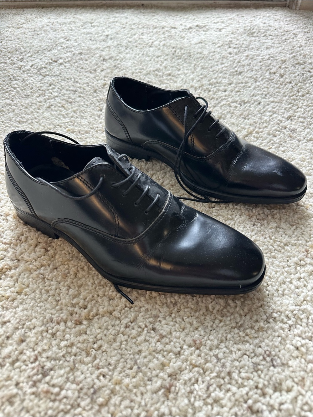 ASOS Black Men's Leather Lace-Up Dress Shoes